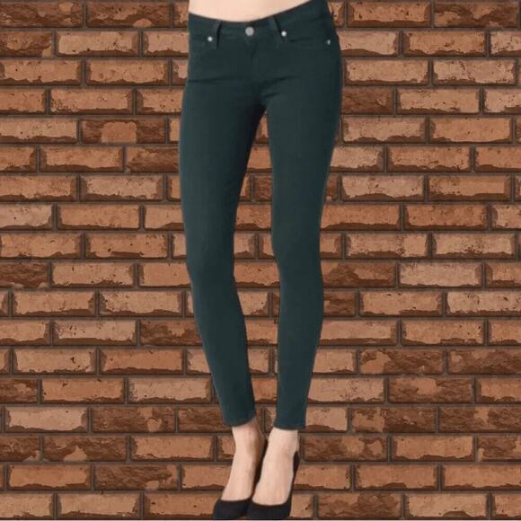 Paige Green Petite Verdugo Ankle Faded Little Pine Skinny Mid Rise Jean 26P - Picture 15 of 15